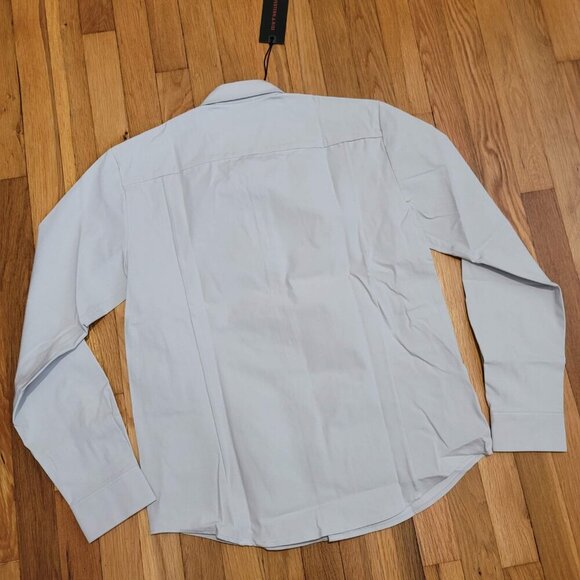 Western Rise X Cotton Button Down Fog Light Gray Medium M Men's Longsleeve Shirt - Picture 2 of 4